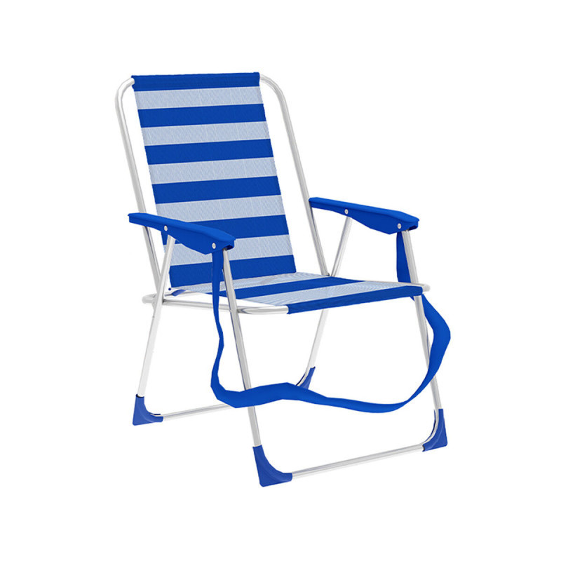 Silla Plegable Marbueno Rayas Azul Blanco 53 x 78 x 56 cm Silla Plegable Marbueno Rayas Azul Blanco 53 x 78 x 56 cm