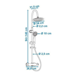 Columna de Ducha Rousseau ABS