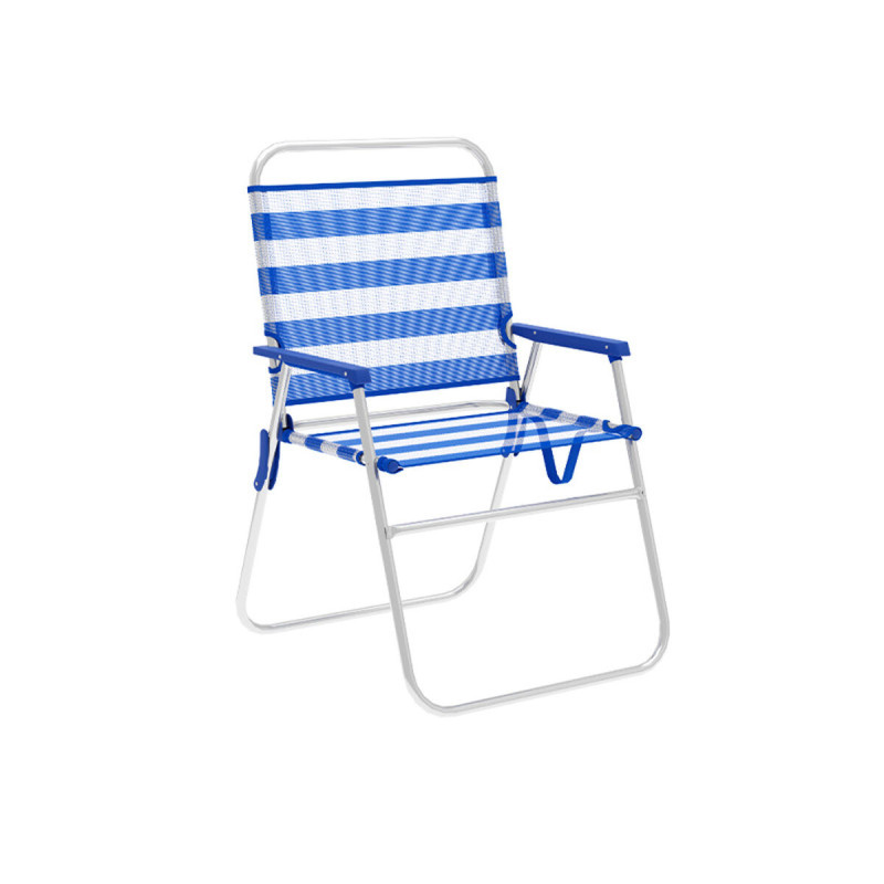 Silla Plegable Marbueno Rayas Azul Blanco 52 x 80 x 56 cm Silla Plegable Marbueno Rayas Azul Blanco 52 x 80 x 56 cm