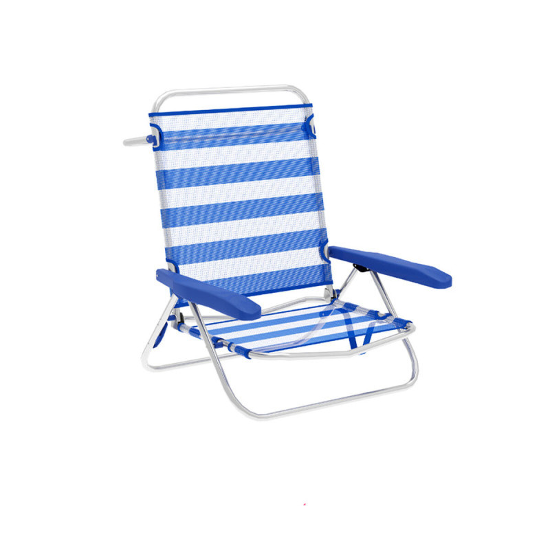 Silla Plegable Marbueno Rayas Azul Blanco 63 x 78 x 76 cm Silla Plegable Marbueno Rayas Azul Blanco 63 x 78 x 76 cm