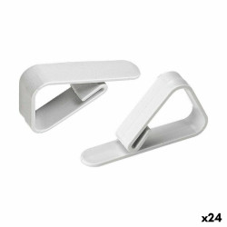 Pinza Sujeta Manteles Algon Set Blanco 10 Piezas 3,90 x 1,30 x 5,50 cm