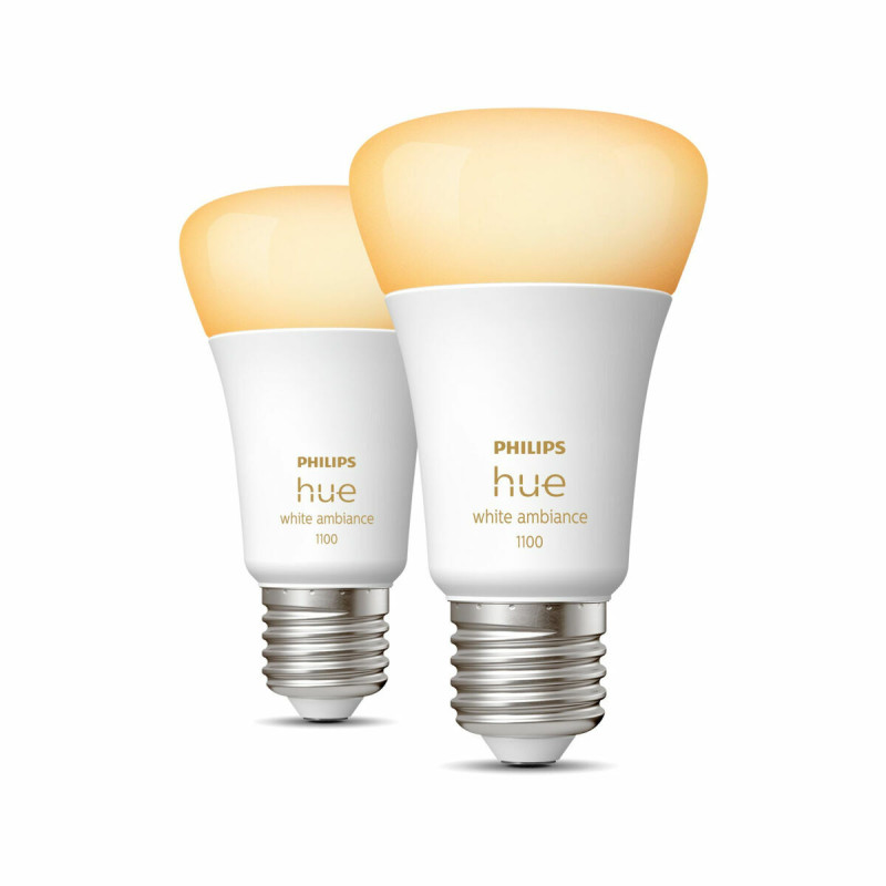 Bombilla Inteligente Philips Pack de 2 E27 Blanco F E27 (2200K) (6500 Bombilla Inteligente Philips Pack de 2 E27 Blanco F E27 (2200K) (6500