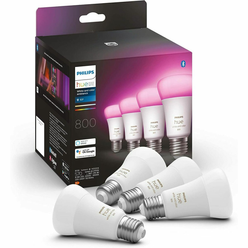 Bombilla Inteligente Philips Pack de 4 E27 Bombilla Inteligente Philips Pack de 4 E27