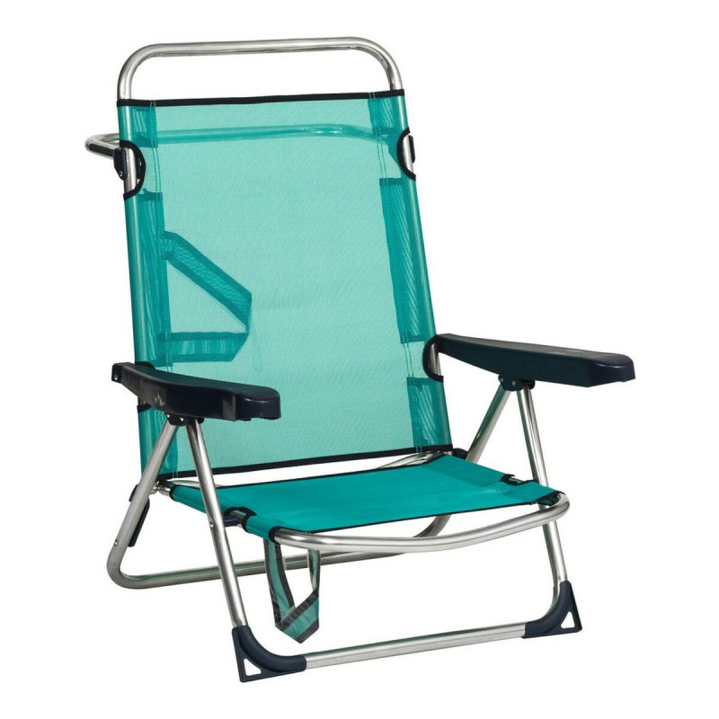 Silla de Playa Alco Aluminio Multiposición Plegable Verde 62 x 82 x 6 Silla de Playa Alco Aluminio Multiposición Plegable Verde 62 x 82 x 6