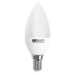 Vela Silver Electronics ECO VELA E14 5W 3000K A+ Blanco Negro 5 W E14