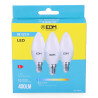 Pack de 3 bombillas LED EDM G 5 W E14 400 lm Ø 3,6 x 10 cm (6400 K)