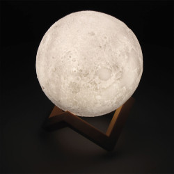 Lámpara de mesa EDM Ø 8 cm Luna Blanco 3,7 V