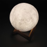 Lámpara de mesa EDM Ø 8 cm Luna Blanco 3,7 V