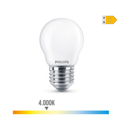 Bombilla LED Philips Esférico E 6,5 W E27 806 lm 4,5 x 7,8 cm (4000 K