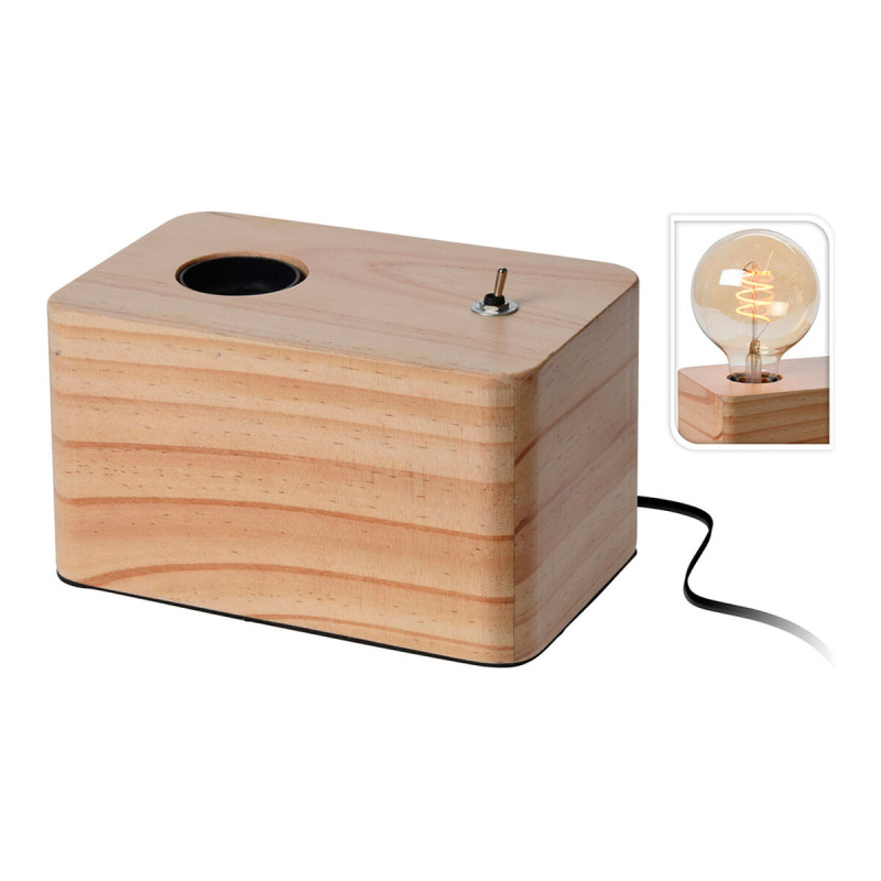 Lámpara de mesa Atmosphera Madera Marrón 40 W 220-240 V Lámpara de mesa Atmosphera Madera Marrón 40 W 220-240 V