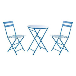 Conjunto de Mesa con 2 Sillas DKD Home Decor MB-166634 Azul 80 cm 60 x