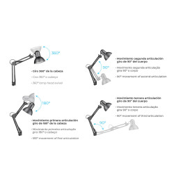 Lámpara de escritorio EDM Melbourne E27 60 W Flexo/Lámpara de escrit