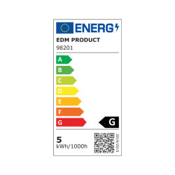 Pack de 3 bombillas LED EDM G 5 W E27 Ø 4,5 x 8 cm (3200 K)