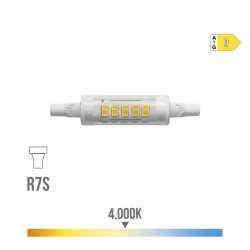 Bombilla LED EDM Lineal R7s 5,5 W 600 lm 4000 K D Ø 1,5 x 7,8 cm