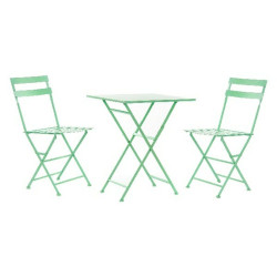 Conjunto de Mesa con 2 Sillas DKD Home Decor MB-177411 60 x 60 x 75 cm