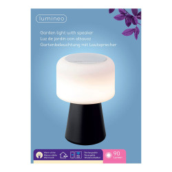 Lámpara LED con Altavoz Bluetooth y Cargador Inalámbrico Lumineo 894