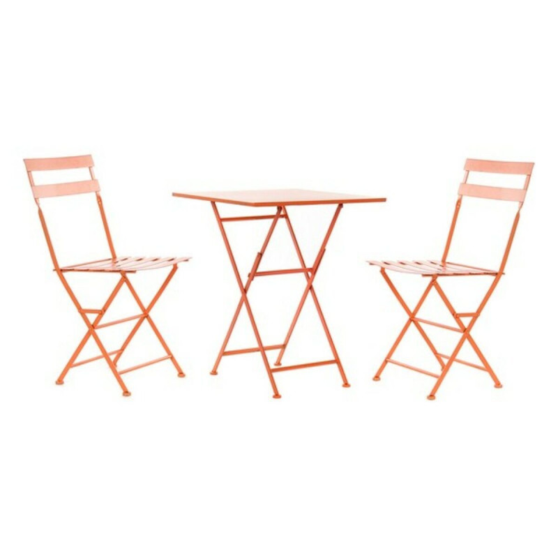 Conjunto de Mesa con 2 Sillas DKD Home Decor MB-177412 Coral 60 x 60 x Conjunto de Mesa con 2 Sillas DKD Home Decor MB-177412 Coral 60 x 60 x