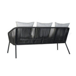 Conjunto de Sofá y Mesa DKD Home Decor MB-179039 Gris Jardín Poliés