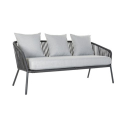 Conjunto de Sofá y Mesa DKD Home Decor MB-179039 Gris Jardín Poliés