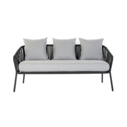 Conjunto de Sofá y Mesa DKD Home Decor MB-179039 Gris Jardín Poliés