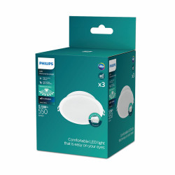 Downlight Philips Meson Blanco 5,5 W 500 lm Ø 9 cm (4000 K) (3 Unidad