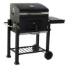 Barbacoa de Carbón con Tapa y Ruedas DKD Home Decor Negro Metal Acero