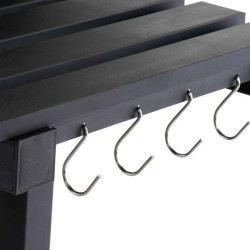 Barbacoa de Carbón con Tapa y Ruedas DKD Home Decor Negro Metal Acero