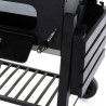 Barbacoa de Carbón con Tapa y Ruedas DKD Home Decor Negro Metal Acero