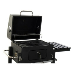 Barbacoa de Carbón con Tapa y Ruedas DKD Home Decor Negro Metal Acero