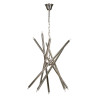 Lámpara de Techo 82 x 82 x 34,3 cm Cristal Metal Plata