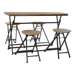 Conjunto de Mesa con 4 Sillas DKD Home Decor 141,5 x 151 x 86,5 cm (5