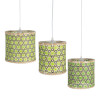 Lámpara de Techo 32 x 32 x 29 cm Natural Verde Bambú 220 V 40 W (3 U