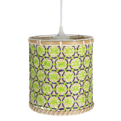 Lámpara de Techo 32 x 32 x 29 cm Natural Verde Bambú 220 V 40 W (3 U