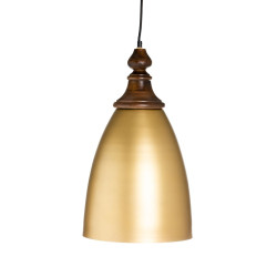 Lámpara de Techo 21 x 21 x 37 cm Dorado Madera Hierro 220 V Madera de