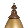 Lámpara de Techo 21 x 21 x 37 cm Dorado Madera Hierro 220 V Madera de