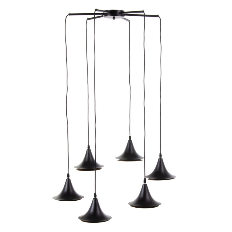 Lámpara de Techo 51,5 x 51,5 x 100 cm Negro Dorado Metal Ø 18,5 cm Lámpara de Techo 51,5 x 51,5 x 100 cm Negro Dorado Metal Ø 18,5 cm