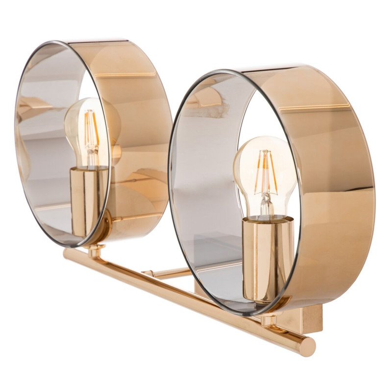 Lámpara de Pared 50 x 14 x 41,6 cm Cristal Dorado Metal Lámpara de Pared 50 x 14 x 41,6 cm Cristal Dorado Metal