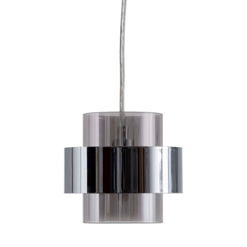 Lámpara de Techo Cristal Metal Plata Ø 10 cm 20 x 20 x 120 cm Lámpara de Techo Cristal Metal Plata Ø 10 cm 20 x 20 x 120 cm