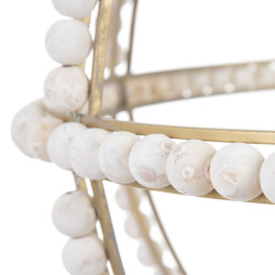 Lámpara de Techo 54 x 54 x 54 cm Metal Madera Blanco