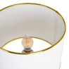Lámpara de mesa Blanco Dorado Lino Cerámica 60 W 220 V 240 V 220-240