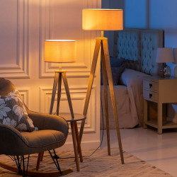 Lámpara de mesa Blanco Madera 60 W 240V 220 V 240 V 30 x 30 x 71 cm