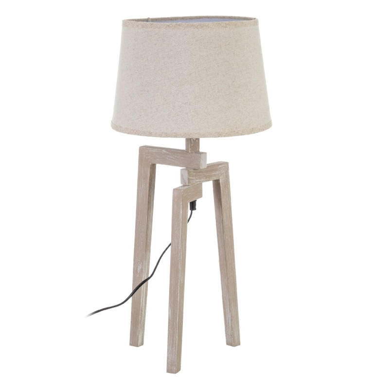 Lámpara de mesa Blanco Lino Madera 60 W 220 V 240 V 220-240 V 30 x 30 Lámpara de mesa Blanco Lino Madera 60 W 220 V 240 V 220-240 V 30 x 30