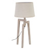 Lámpara de mesa Blanco Lino Madera 60 W 220 V 240 V 220-240 V 30 x 30