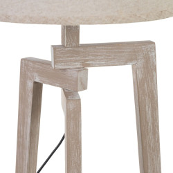 Lámpara de mesa Blanco Lino Madera 60 W 220 V 240 V 220-240 V 30 x 30
