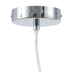 Lámpara de Techo 20 x 20 x 15,5 cm Cristal Plata Hierro Ø 20 cm