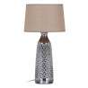 Lámpara de mesa Beige Plateado Arpillera Cerámica 60 W 220 V 240 V 2