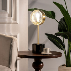Lámpara de mesa Dorado Cristal Mármol Hierro Hierro/Cristal 28 W 220