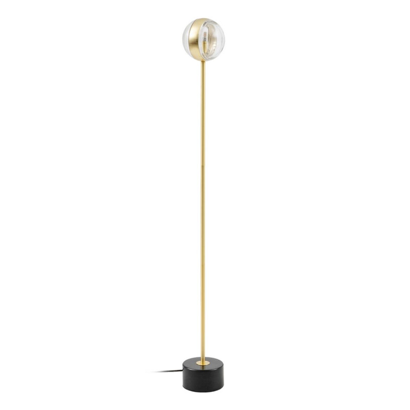 Lámpara de Pie 15 x 15 x 130 cm Cristal Dorado Hierro Lámpara de Pie 15 x 15 x 130 cm Cristal Dorado Hierro