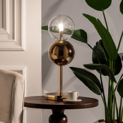 Lámpara de mesa Dorado Cristal Hierro Hierro/Cristal 28 W 220 V 240 V