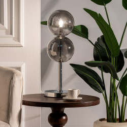 Lámpara de mesa Plateado Cristal Hierro Hierro/Cristal 28 W 220 V 240